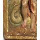 Relieve en madera policromada y dorada Jesús resucitado siglo XVII