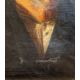 Óleo sobre lienzo Retrato de hombre con barretina escuela catalana siglo XIX