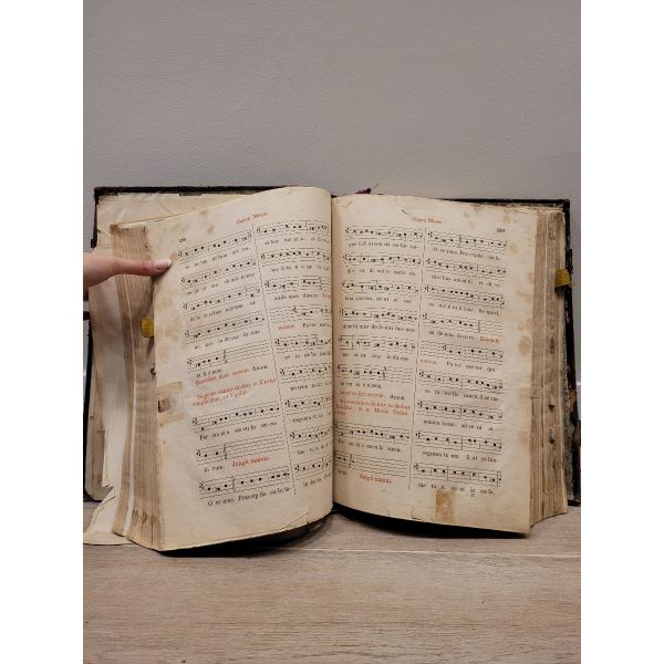 Misal Cantoral Romano (Missale Romanum), Piel gofrada, 1862 - Italia