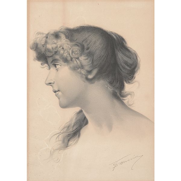 ESCUELA FRANCESA S. XIX - Retrato de dama