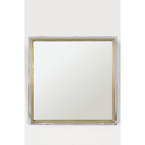 Espejo de pared cromado en dorado y plateado