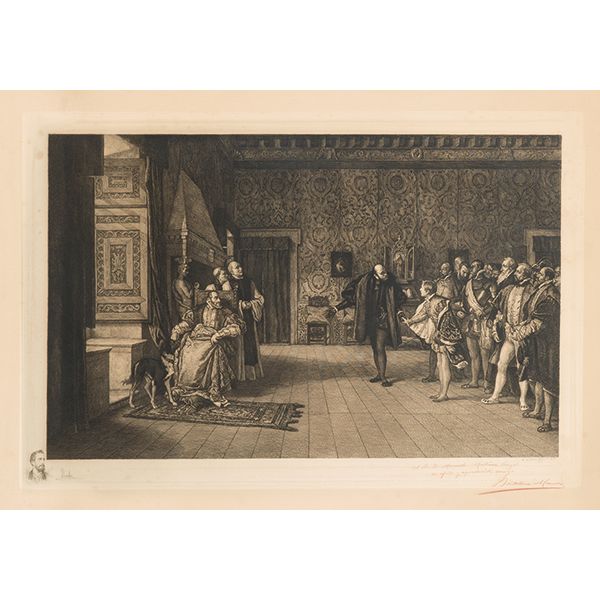 BARTOLOMÉ MAURA MONTANER - Presentación de don Juan de Austria al emperador Carlos V en Yuste