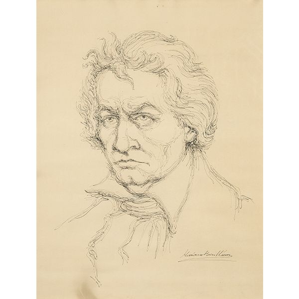 ENRIQUE BENLLIURE ÁLVAREZ - Retrato de Beethoven