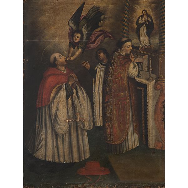 ESCUELA POPULAR ESPAÑOLA S. XVII - La Misa de San Gregorio