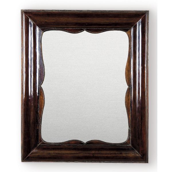 Espejo de madera de palosanto, con embutido de metal.
Mallorca, S. XIX