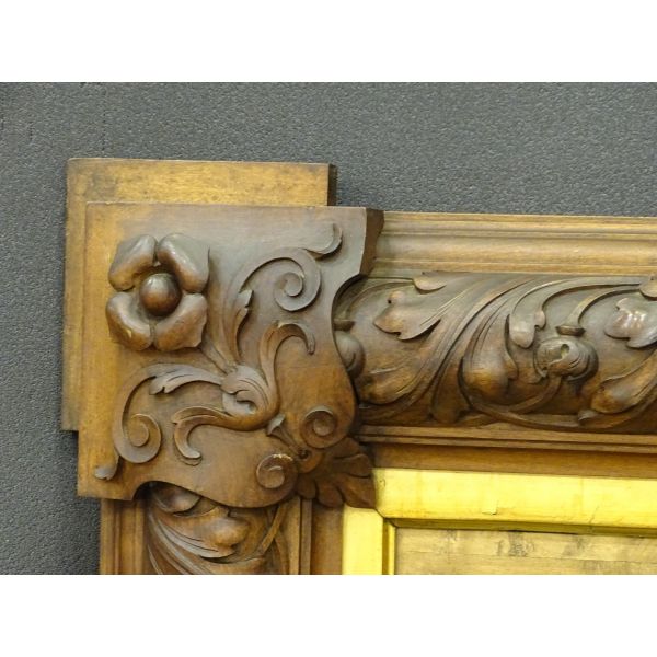 Marco Art Nouveau en madera tallada, 1920