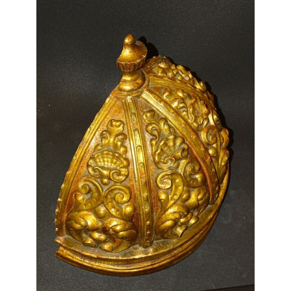 Ménsula barroca en madera tallada y dorada, S.XVIII