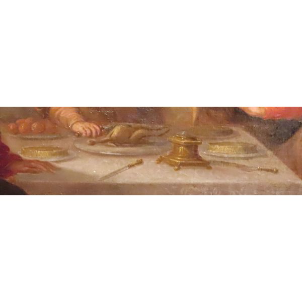 Óleo sobre lienzo la unción de Cristo atribuido a Juan de Sevilla (1643-1695) escuela granadina siglo XVII