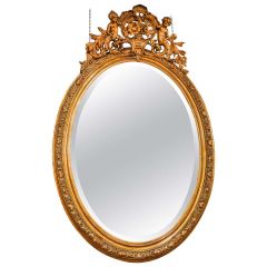 Espejo ovalado Napoleón III, S.XIX, Francia