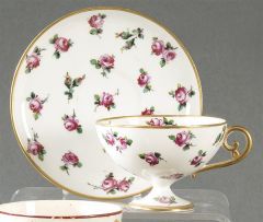 Taza de colección de porcelana francesa, S. XIX.