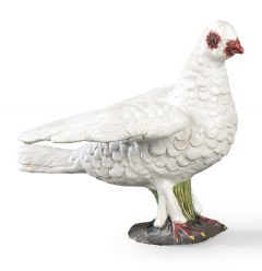 Figura de paloma en barro cocido, pintado y esmaltado.
España, S. XX