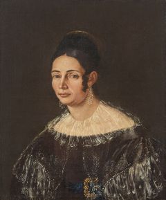 ESCUELA ESPAÑOLA S. XIX - Retrato de dama